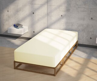 Jersey-Boxspring-Spannbetttuch 180 x 200 cm ecru
