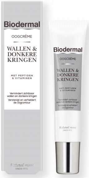 Biodermal - Oogcrème - Parfumvrij - Voor Wallen en Donkere Kringen
