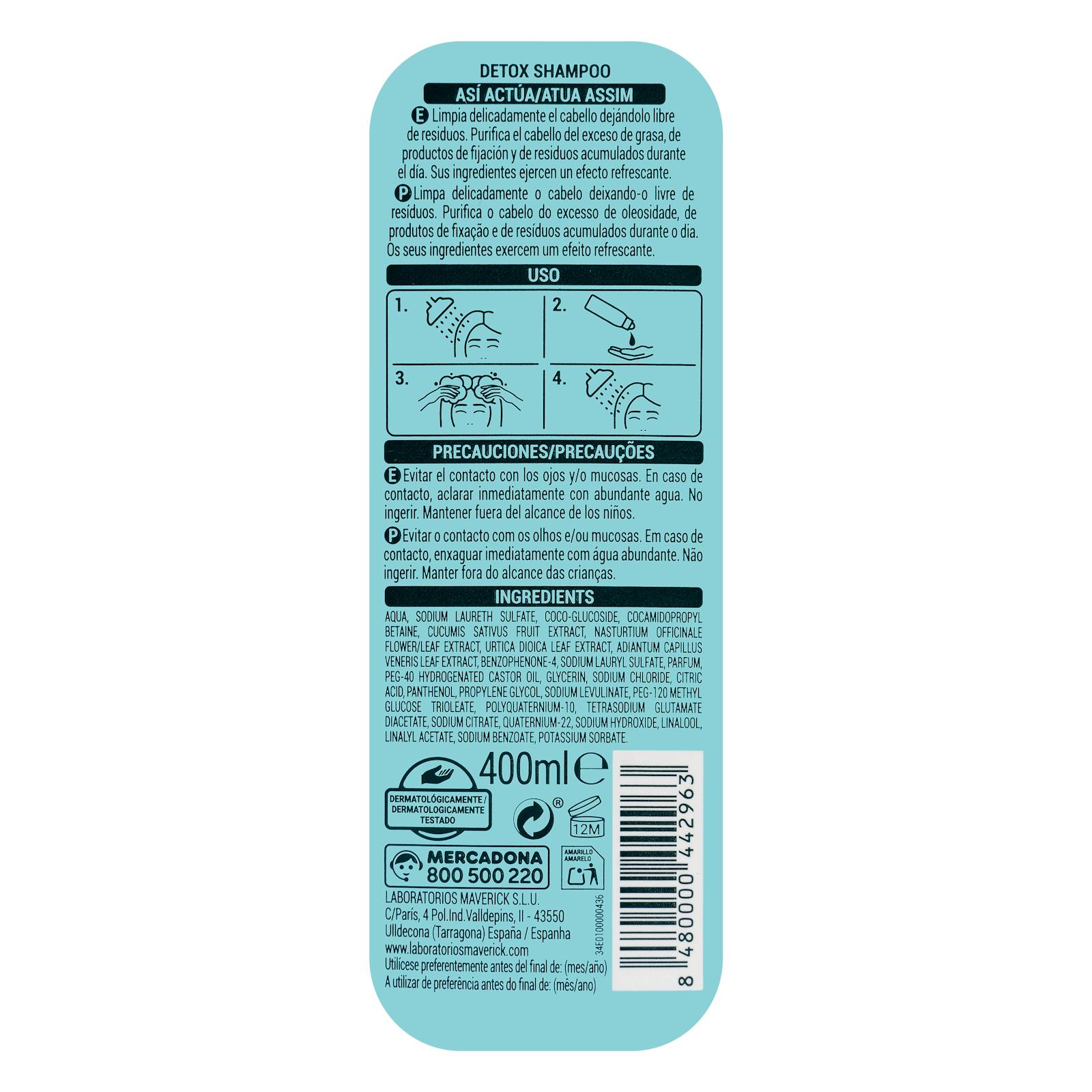 Shampoing Detox Deliplus pour cheveux gras