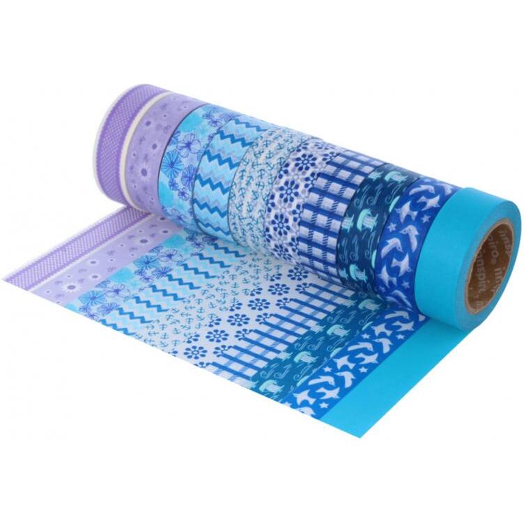 Ruban adhesif innspiro fantaisie metallise ultra mer 15mmx10m lot de 10 unites