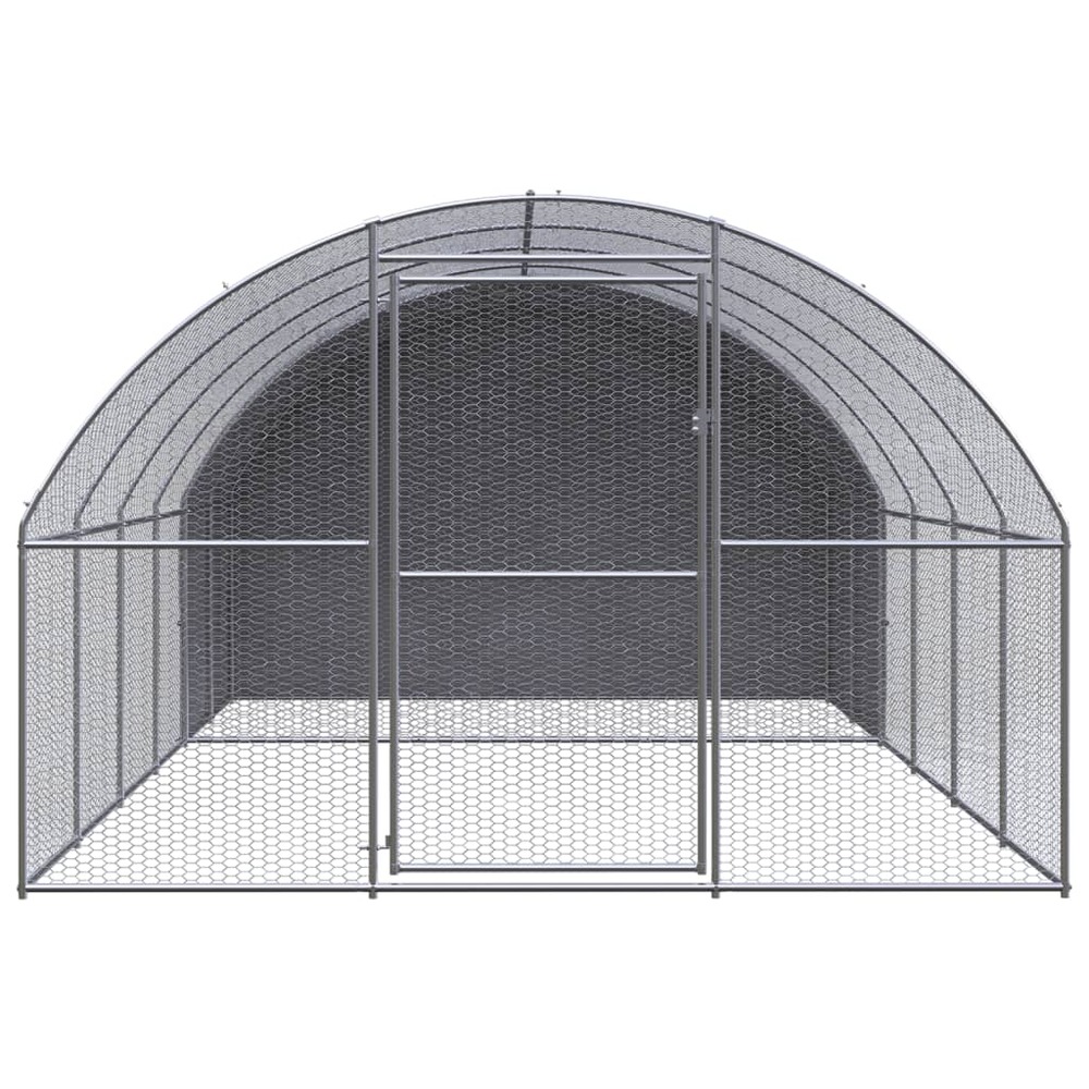 Poulailler d'extérieur 3x4x2 m acier galvanisé