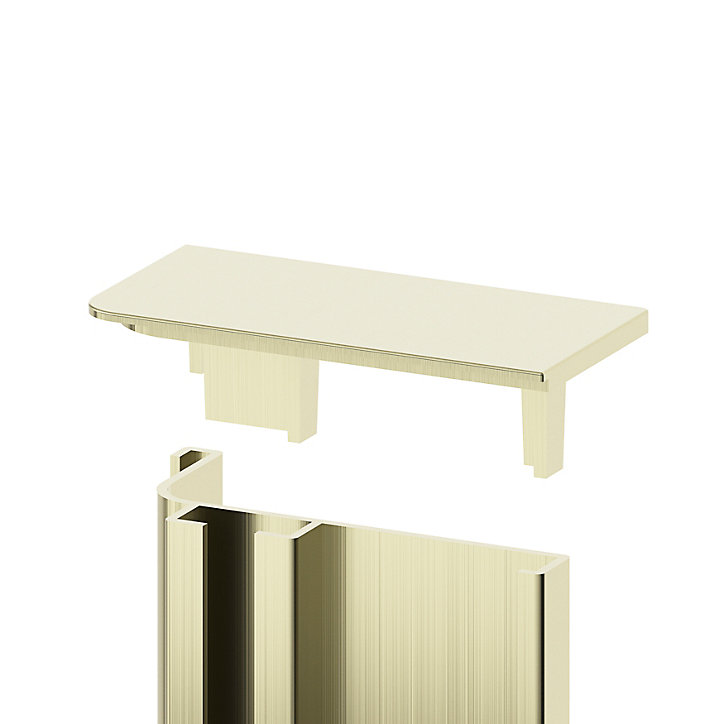 Lot de 2 embouts de rails pour plan de travail laiton Caraway Innovo GoodHome