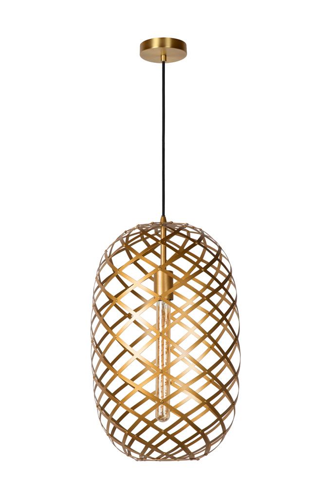 Lucide Wolfram hanglamp 32cm 1x E27 goud mat