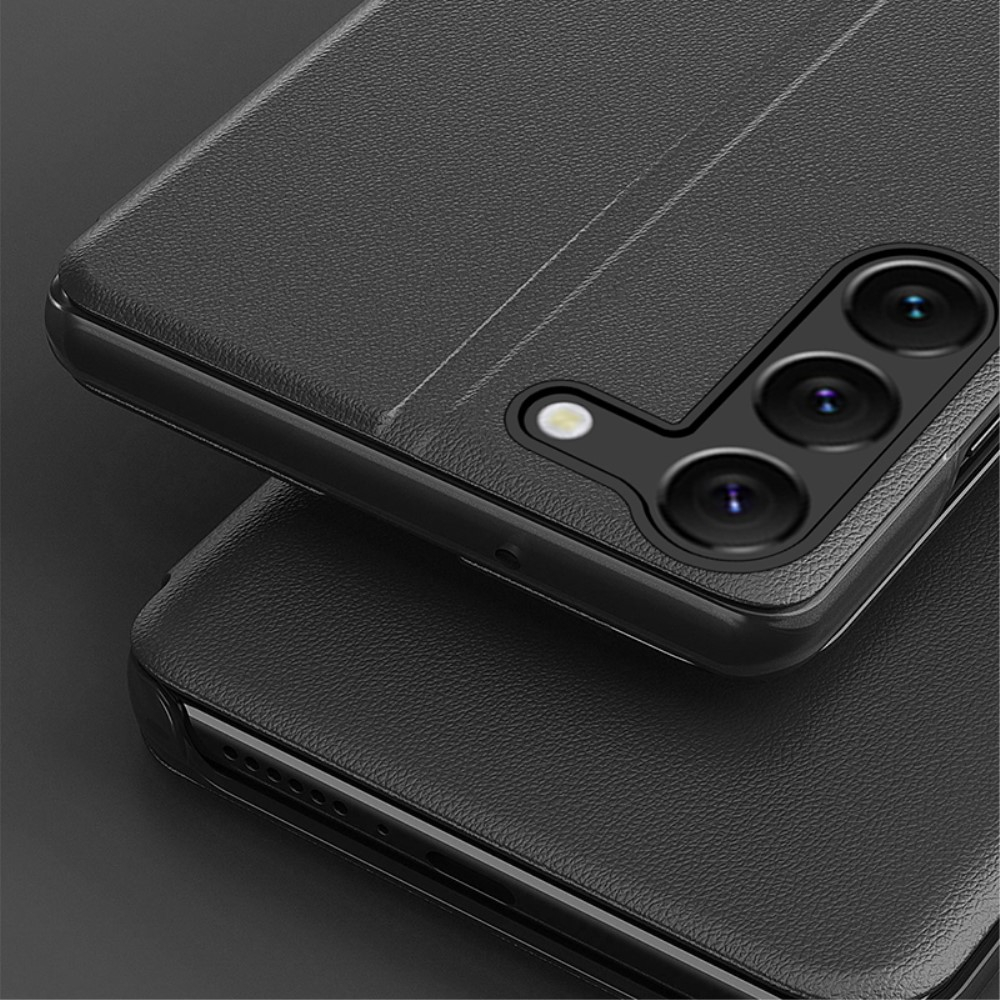 Samsung Galaxy S24  Plus Leder Hülle Small Window View Flip Case - Violett