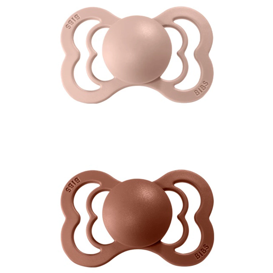 BIBS® Schnuller Supreme Blush  Woodchuck Latex 6-36 Monate, 2 Stk.