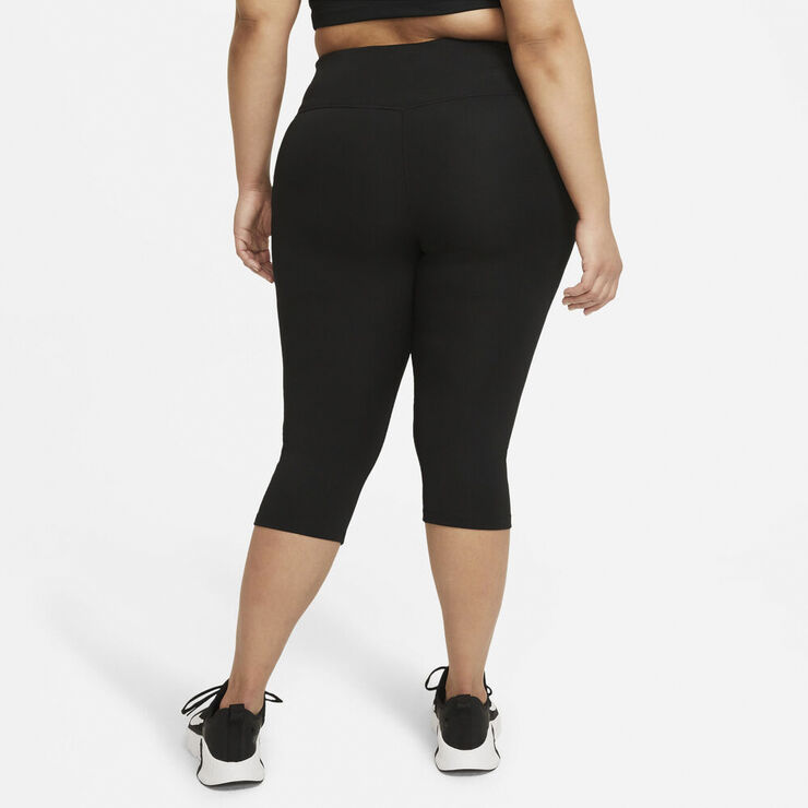 Nike One Mid-Rise trekvart træningstights (Plus Size) Sort