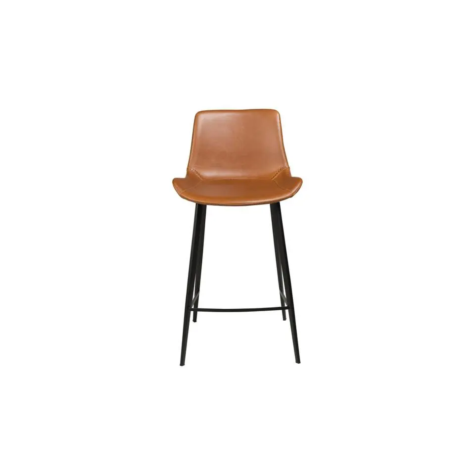 Hioshop Hype Dan-Form counterstoel PU-kunstleer bruin