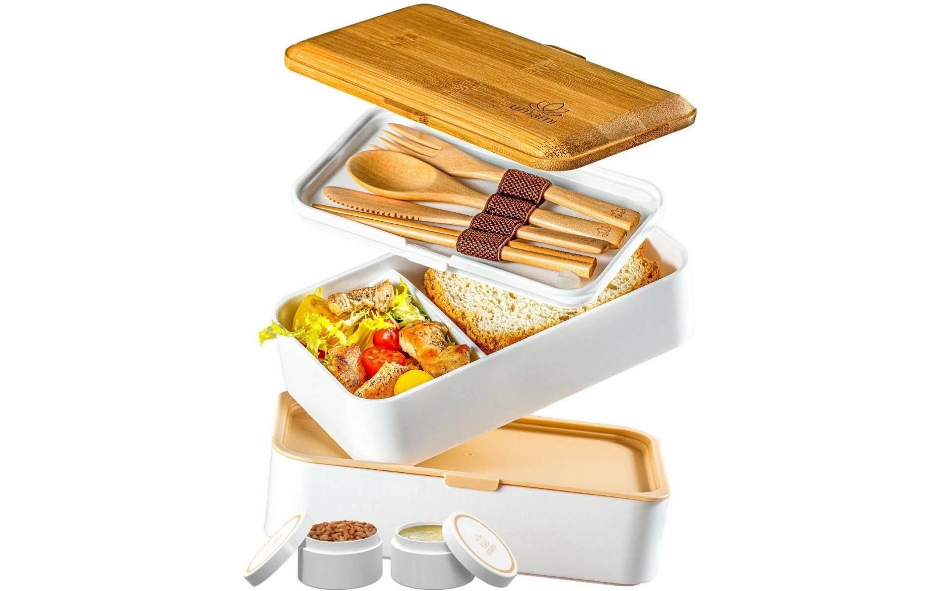 Lunchbox Original L White und BambooPraktische und nachhaltige Lunchbox