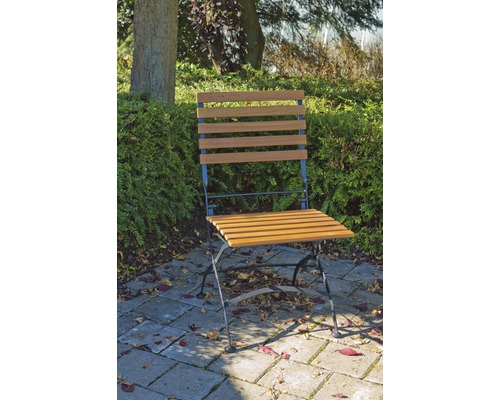 Lindau houten tuinmeubelset, 3-delig, naturel, opvouwbaar