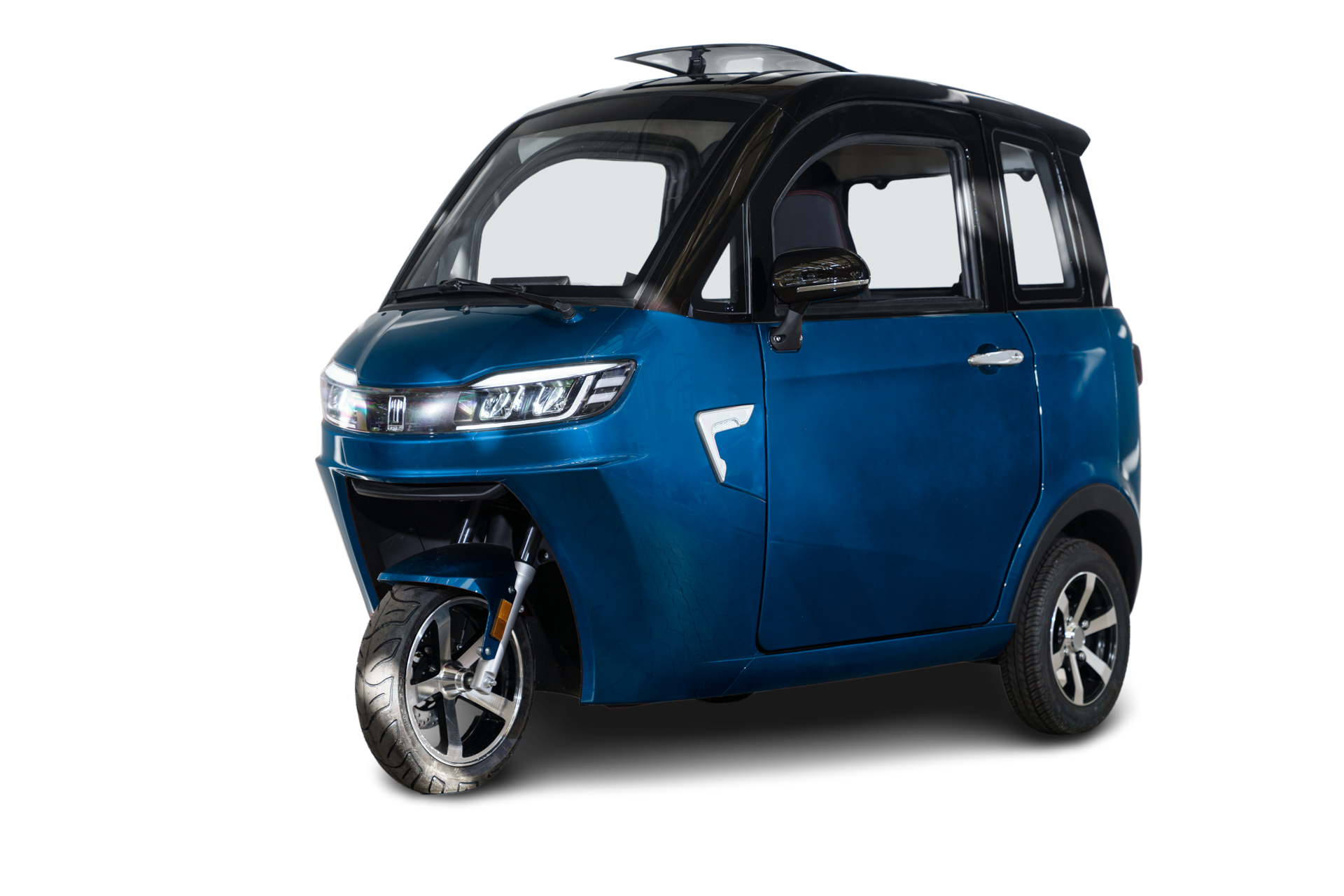Stormborn V8 Kabinenroller - 45 km/h - 1,5 kW - Blei-Gel-Akku - dunkelblaumetallic