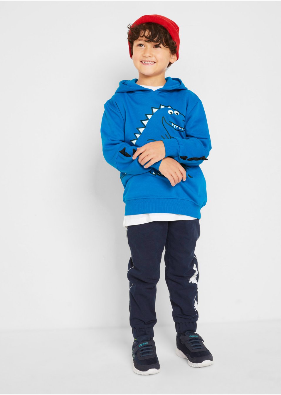 Sweat-shirt garçon à capuche imprimé dino