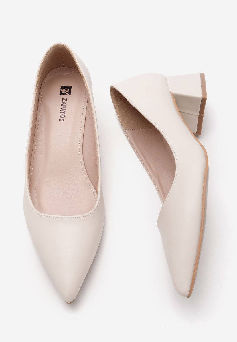 Chaussures à petit talon beige Alleva