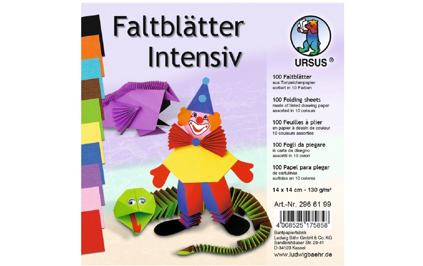 Faltblätter 10 Farben 100 BlattOrigami