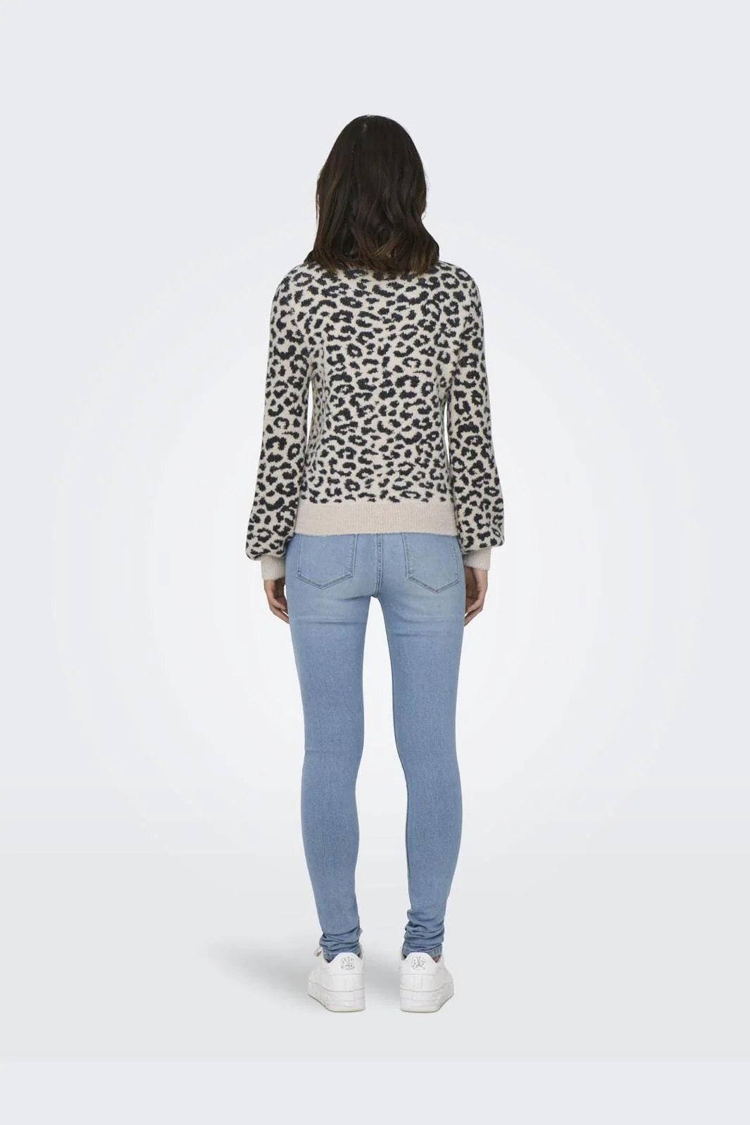 JDY JDYlorraine Animal L/S Pullover Knt 4285264 cement black leopard spots