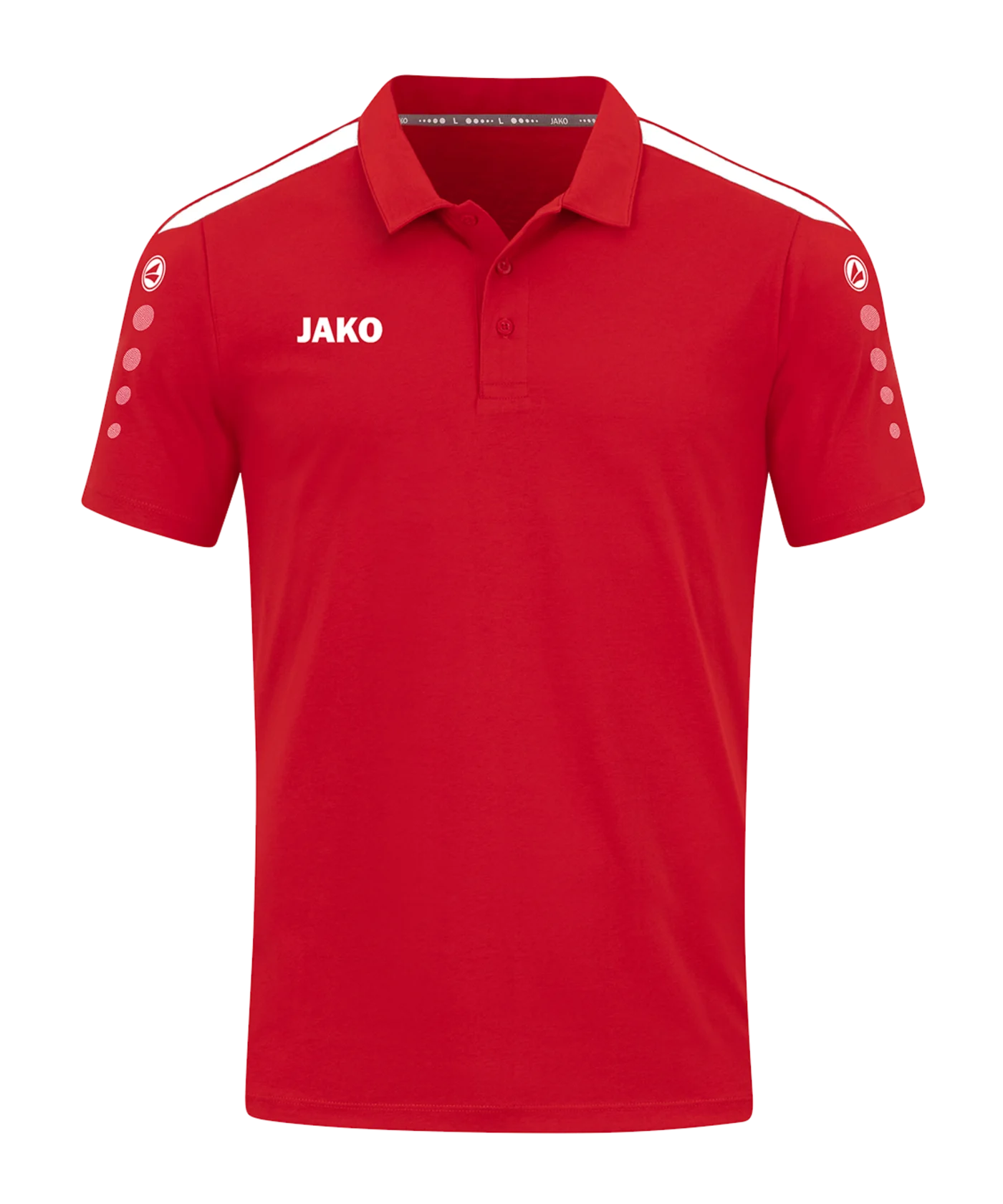 JAKO Power Poloshirt Rot Weiss F100