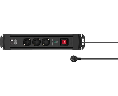Andersson Surge protection 3-way with USB-ports 1,5m (12000A)