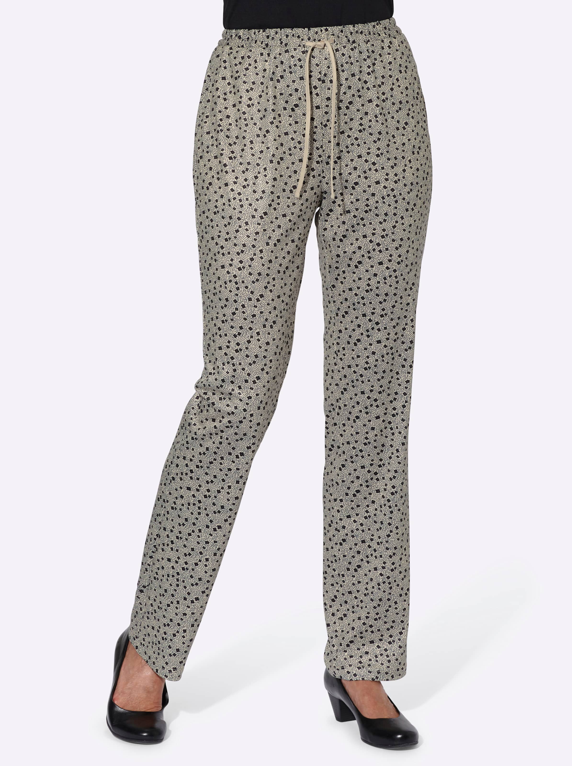 Jerseyhose in sand-millefleurs