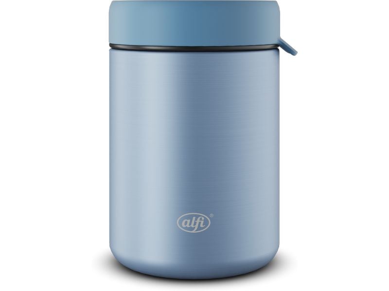 Alfi Thermo-Foodbehälter 0.35 l, Hellblau Outdoor-Behälter aus Edelstahl mit Göffel