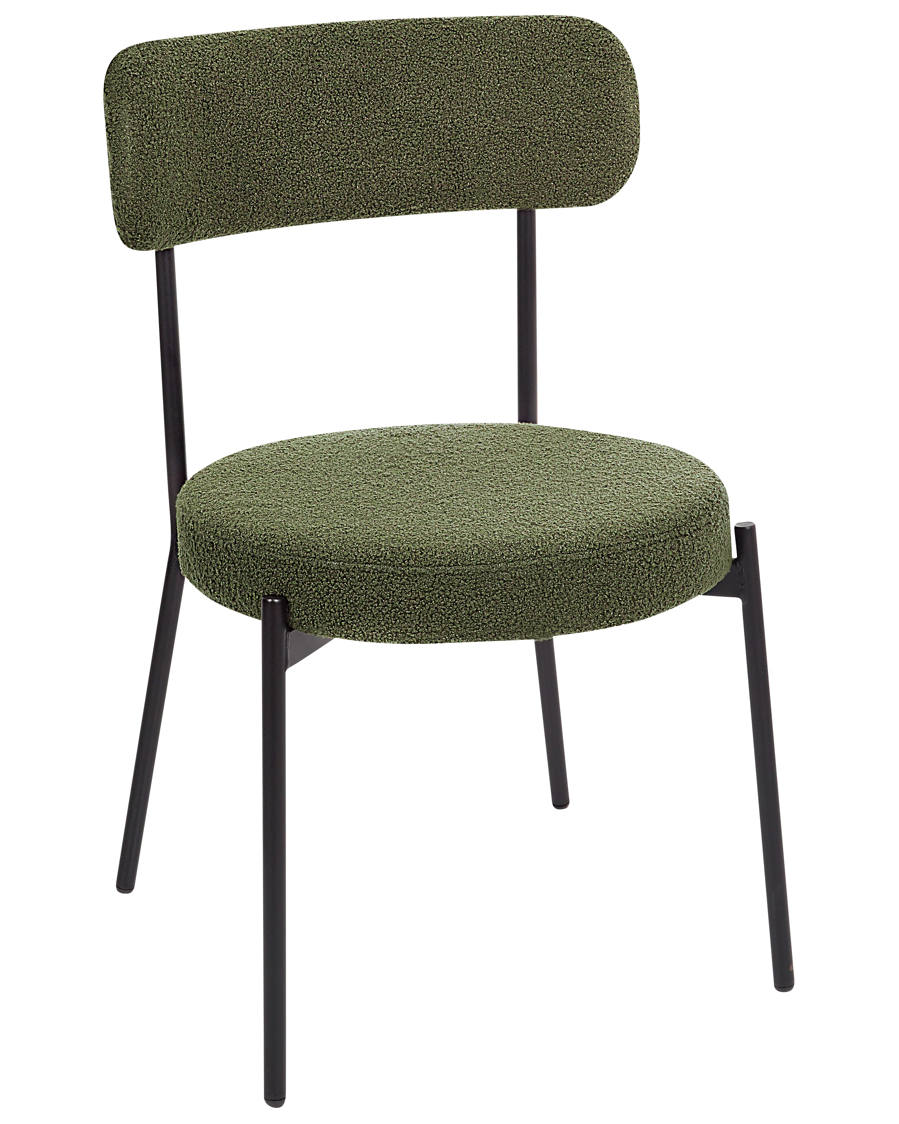 Set van 2 eetkamerstoelen ALLISON Bouclé Donkergroen