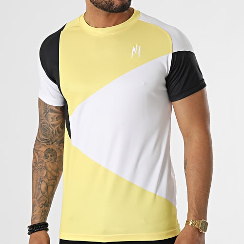 Tee Shirt 045 Jaune Blanc Noir
