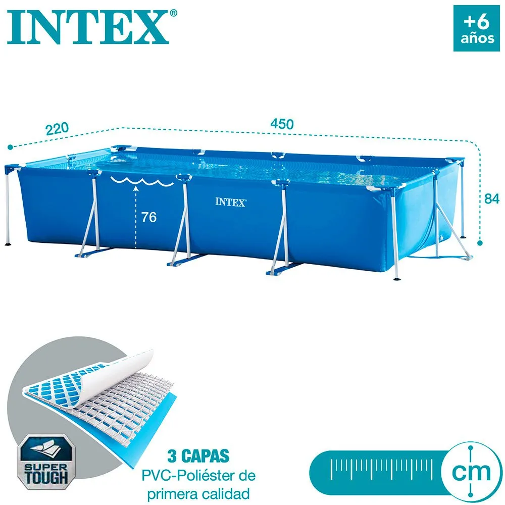 Intex Metallrahmen mit Kartuschenfilter-Pumpen-Pool 450x220x84 cm