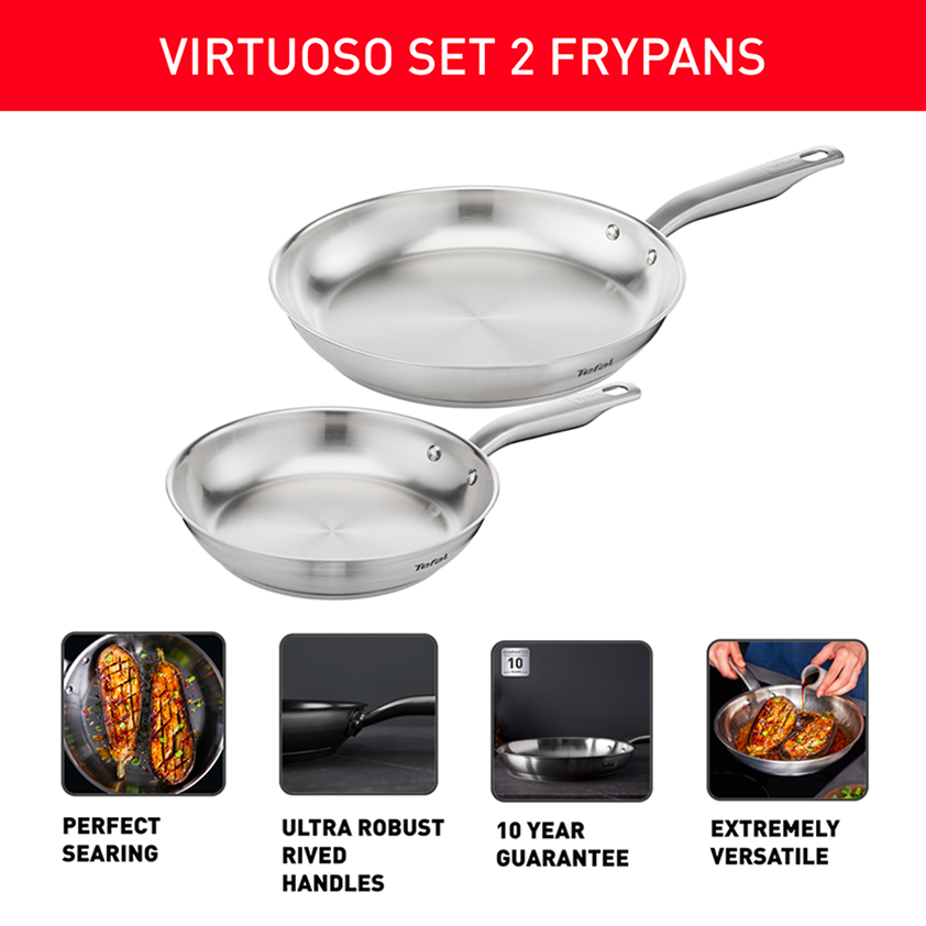 Virtuoso 2-delige pannenset 24/28 cm - inductie
