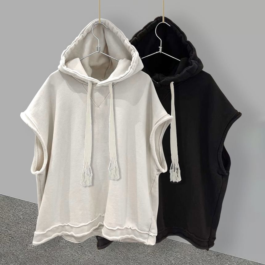 Acritus - Effen vest met capuchon