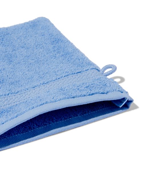 gant de toilette qualité supérieure bleu vif