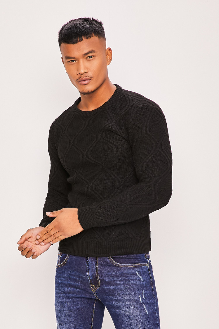 Pull en maille noir