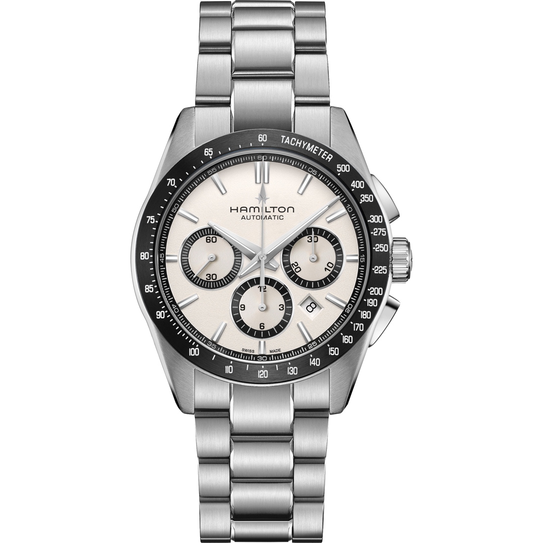 Hamilton Jazzmaster Performer Auto Chrono Weiss 42mm