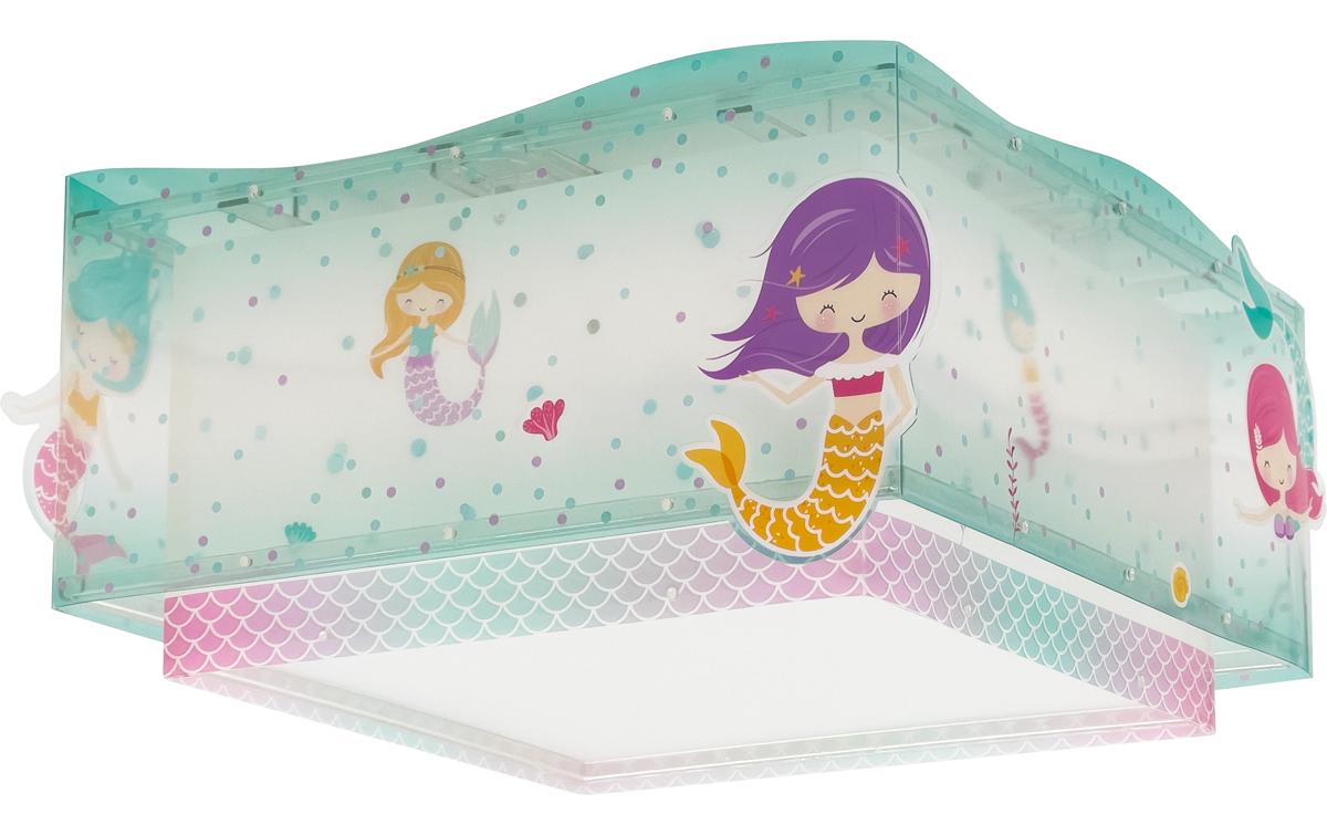 Deckenlampe MermaidsDeckenleuchte mit Doppelschirm für Kinderzimmer
