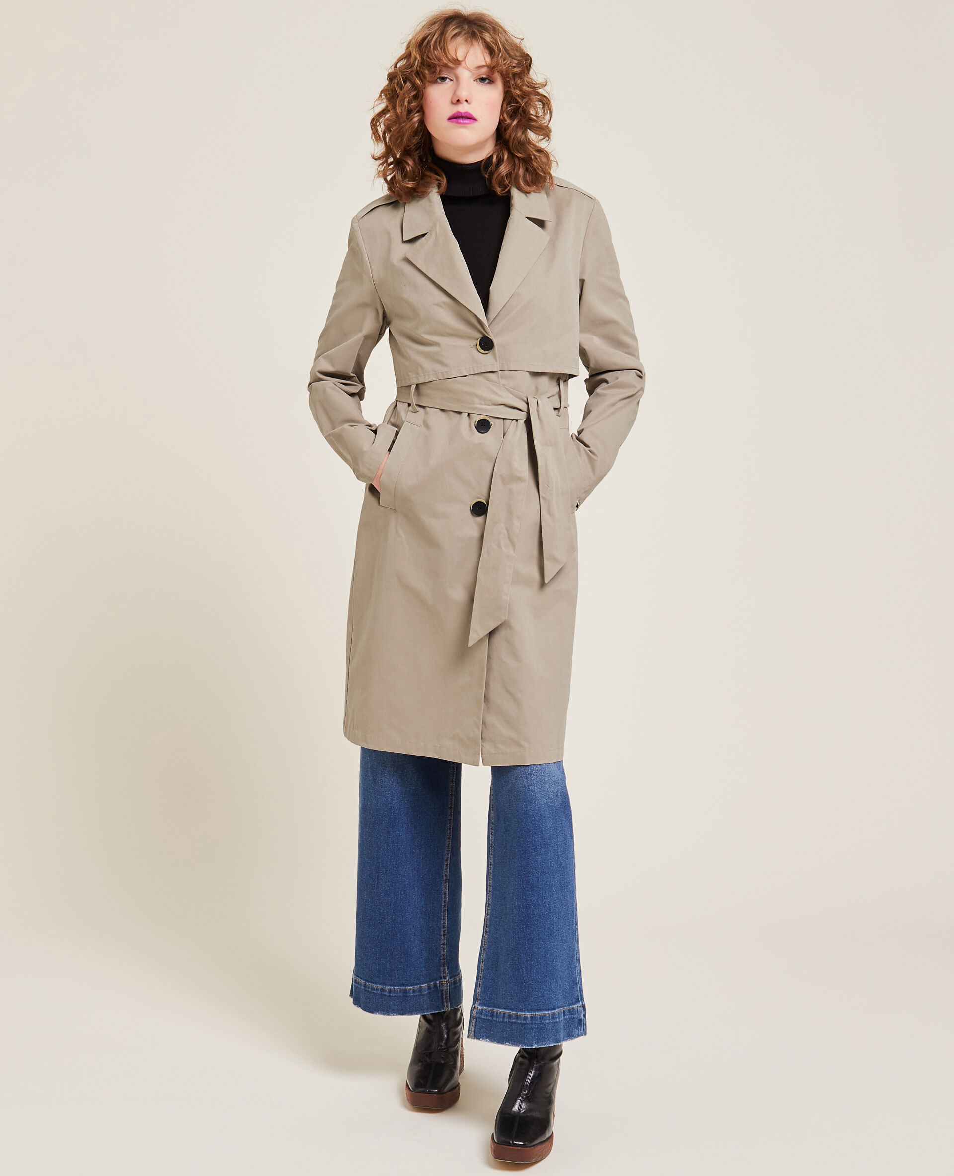 Trench ceinturé - Beige
