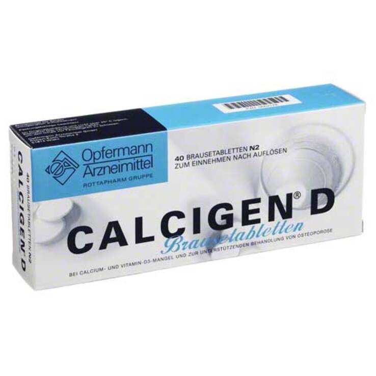 Calcigen D 600 mg / 400 I.E. Brausetabletten, 40 St