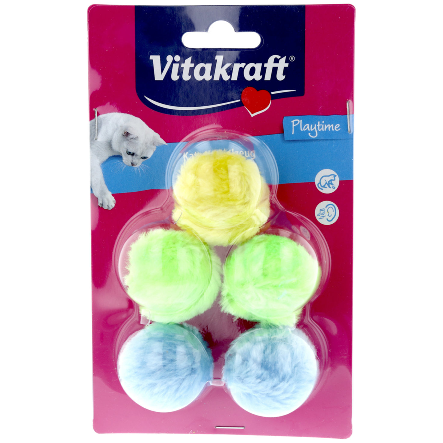Vitakraft Kate Fellbälle mit Schelle 5 Stück