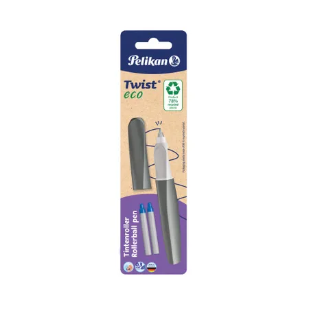 Pelikan Twist® eco Tintenroller für Rechts- und Linkshänder, 1 Stück, 3-fach sortiert.