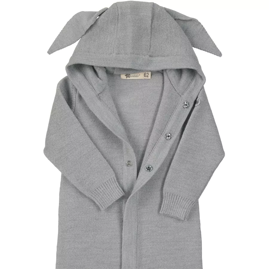 Sterntaler Strick-Overall silber melange