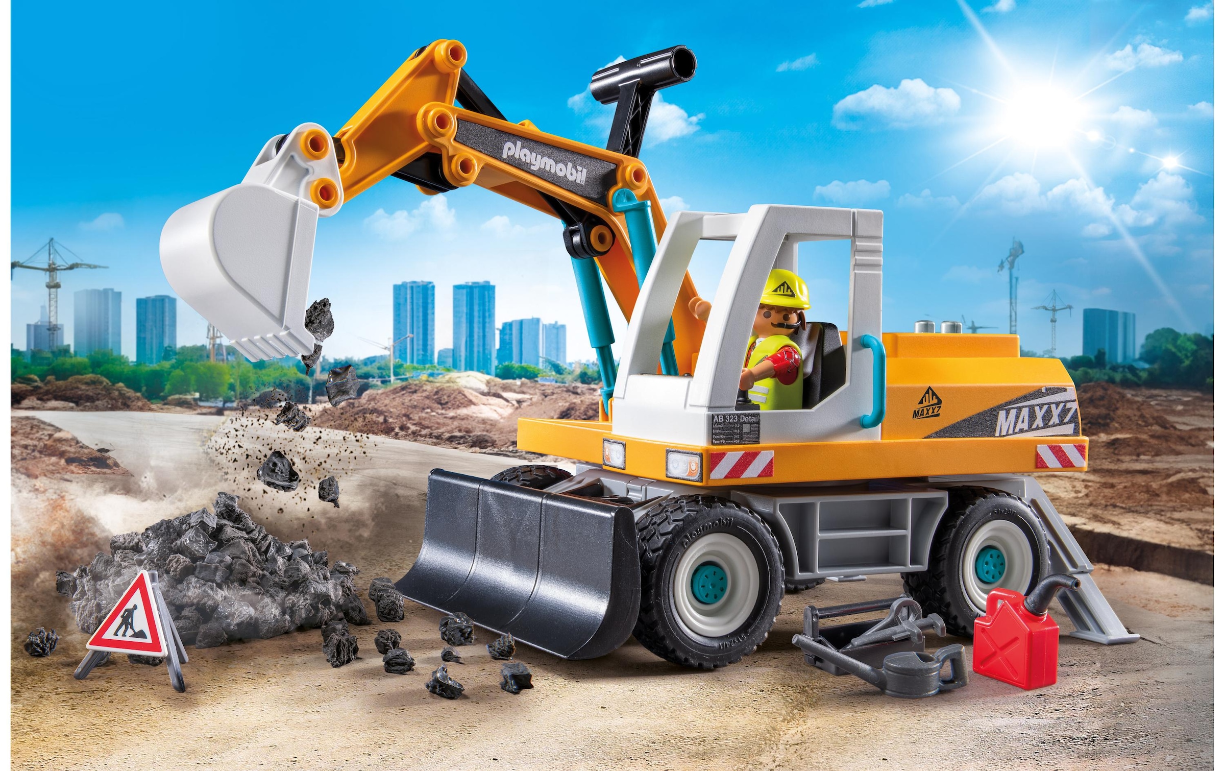Playmobil® Spielbausteine »Action Heroes Grosser Bagger 71749«