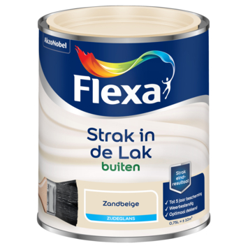 Flexa Strak in de Lak buitenlak zijdeglans zandbeige 750 ml