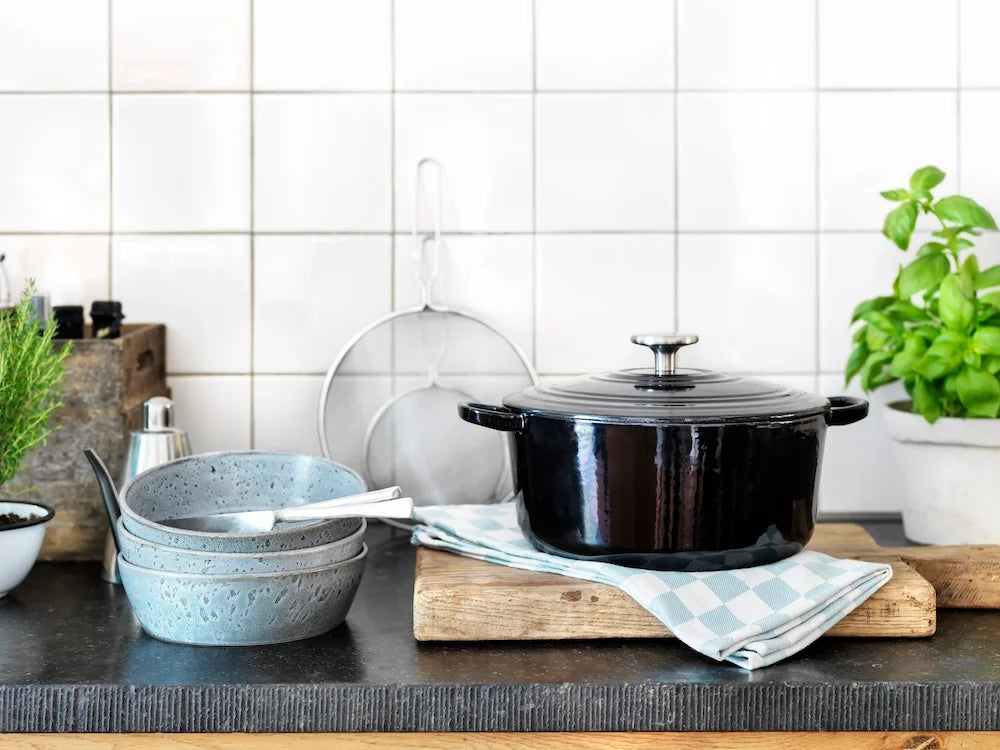 BK Bourgogne Braadpan Gietijzer - Jet Black