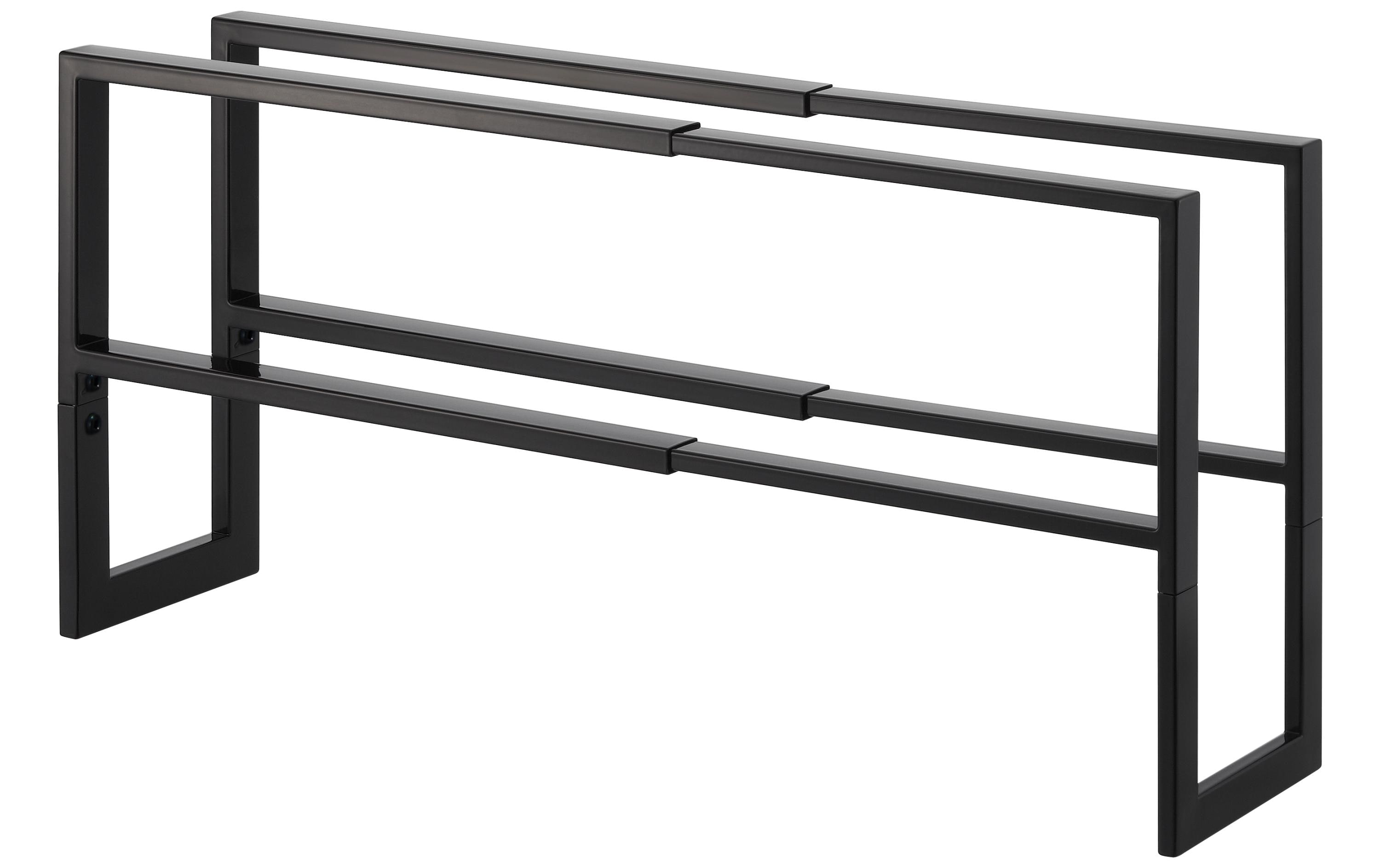 Schuhregal Line Metall, SchwarzAusziehbares Schuhregal