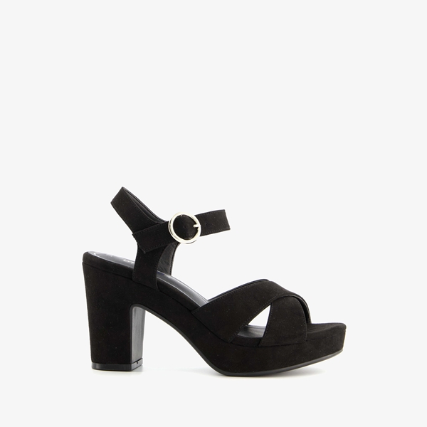 Blue Box zwarte dames sandalen met hak