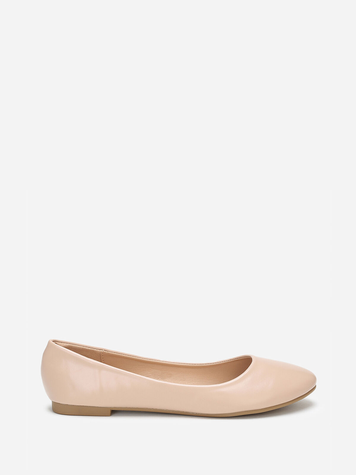 Ballerines à bout arrondi grandes tailles- Beige