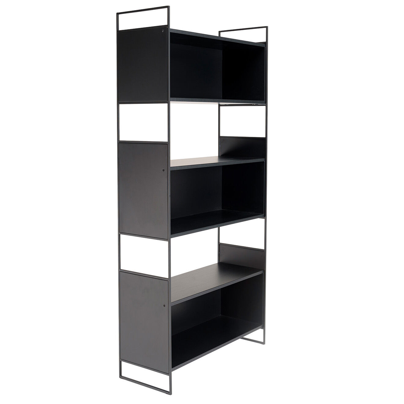 Macabane Étagère Daly noire - 90x35x190 cm