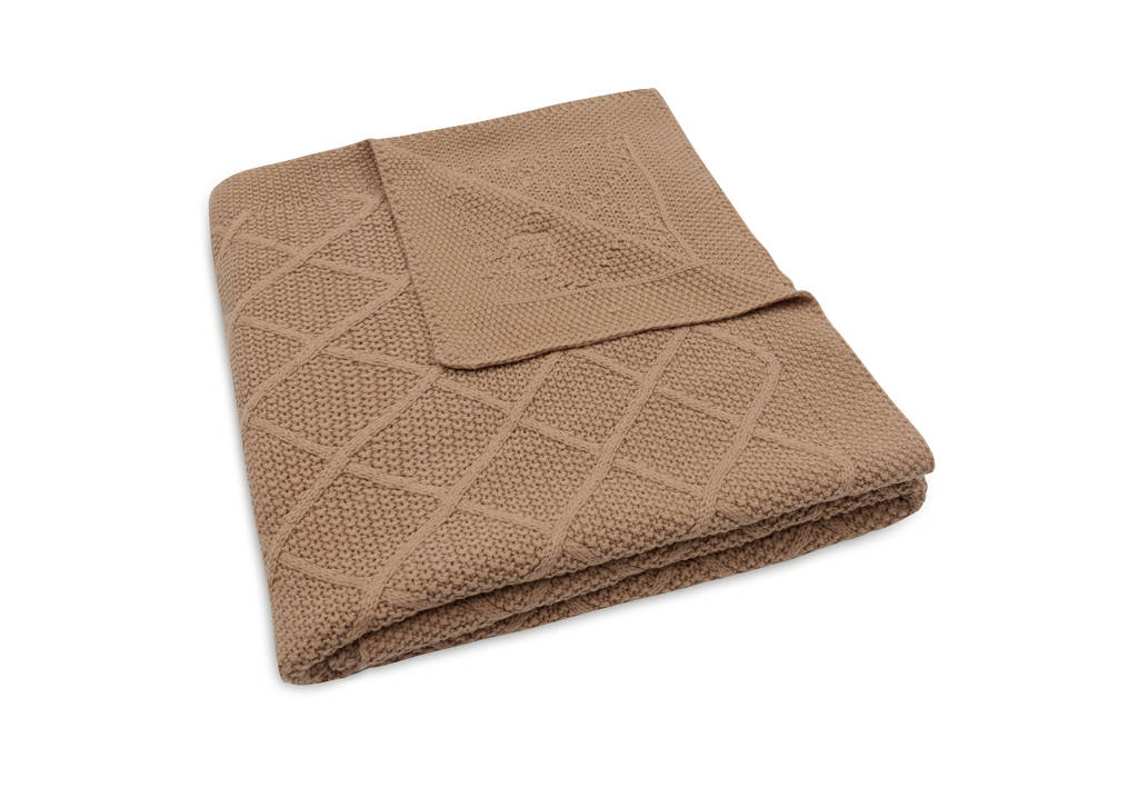 ledikantdekenCheck Knit Biscuit