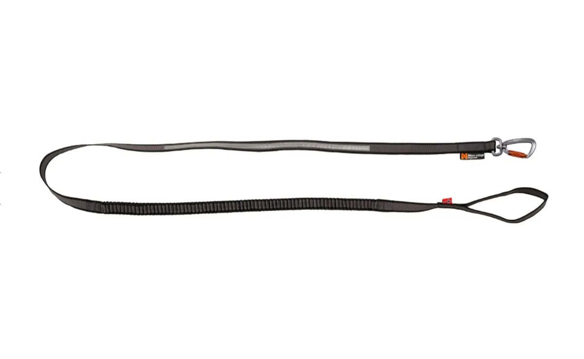 Non-stop Dogwear Touring Bungee Leash 2.8m/13mm, Screw-Lock Grey
