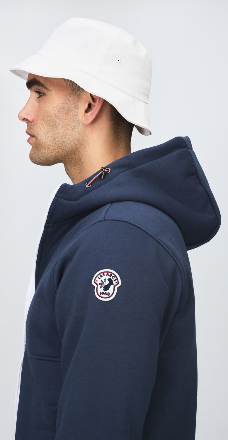 Olivier Zip Hood Herre 001/Navy