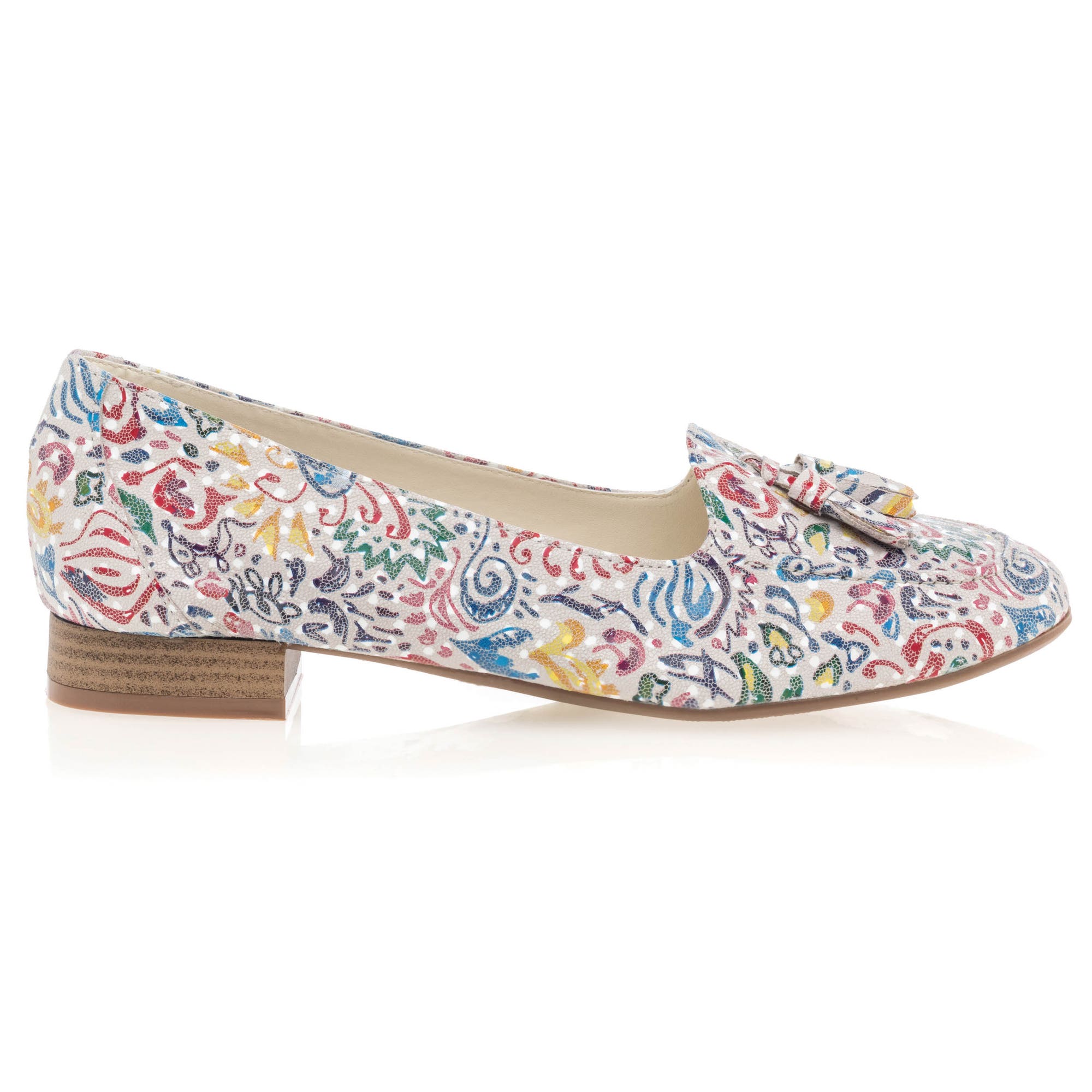 Mocassins Femme en cuir multicolore