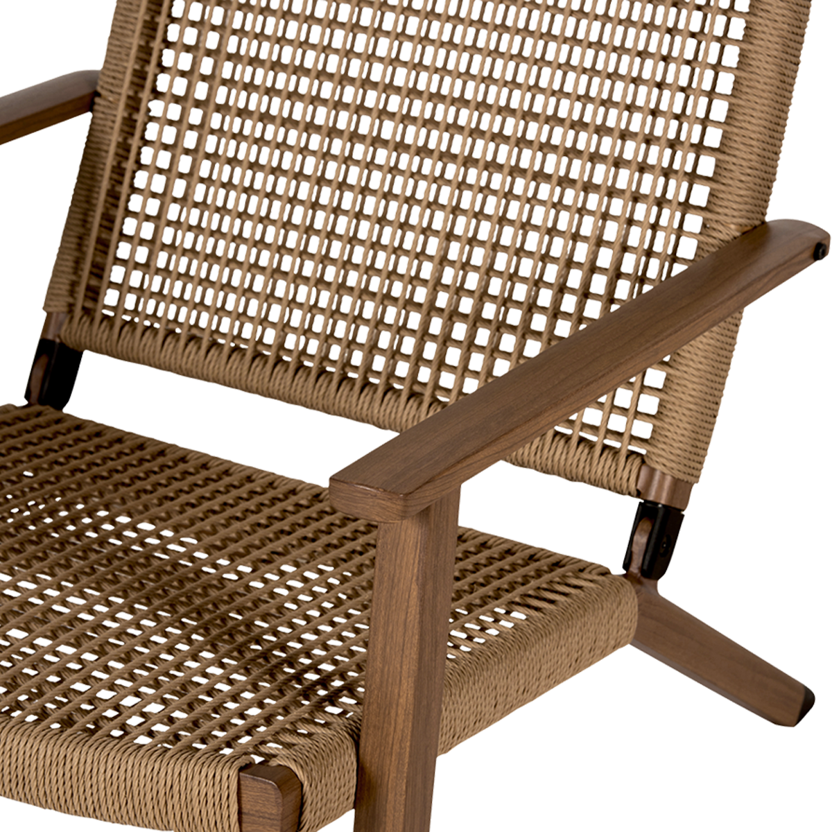 Rotan tuinstoel Dion - met armleuningen Bruin