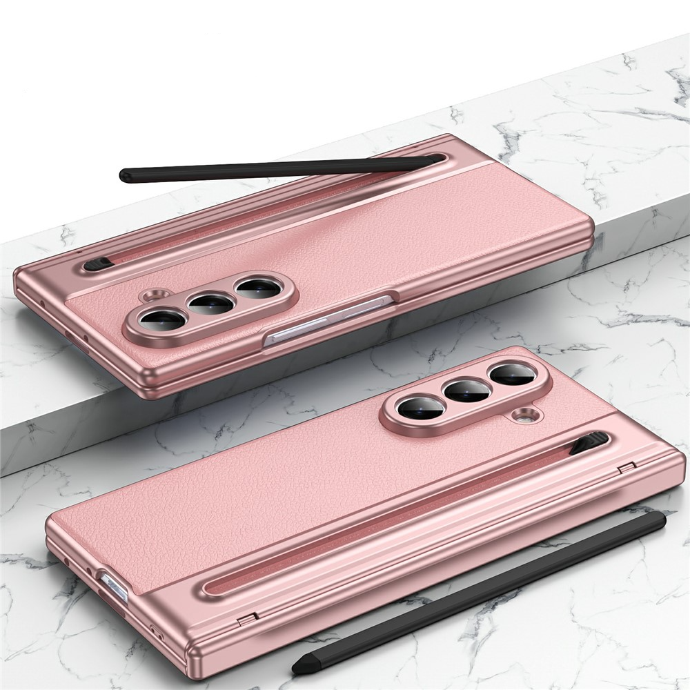 Samsung Galaxy Z Fold7 Hardcase Schutzhülle mit Touch Pen   Display Schutzglas - Rosa