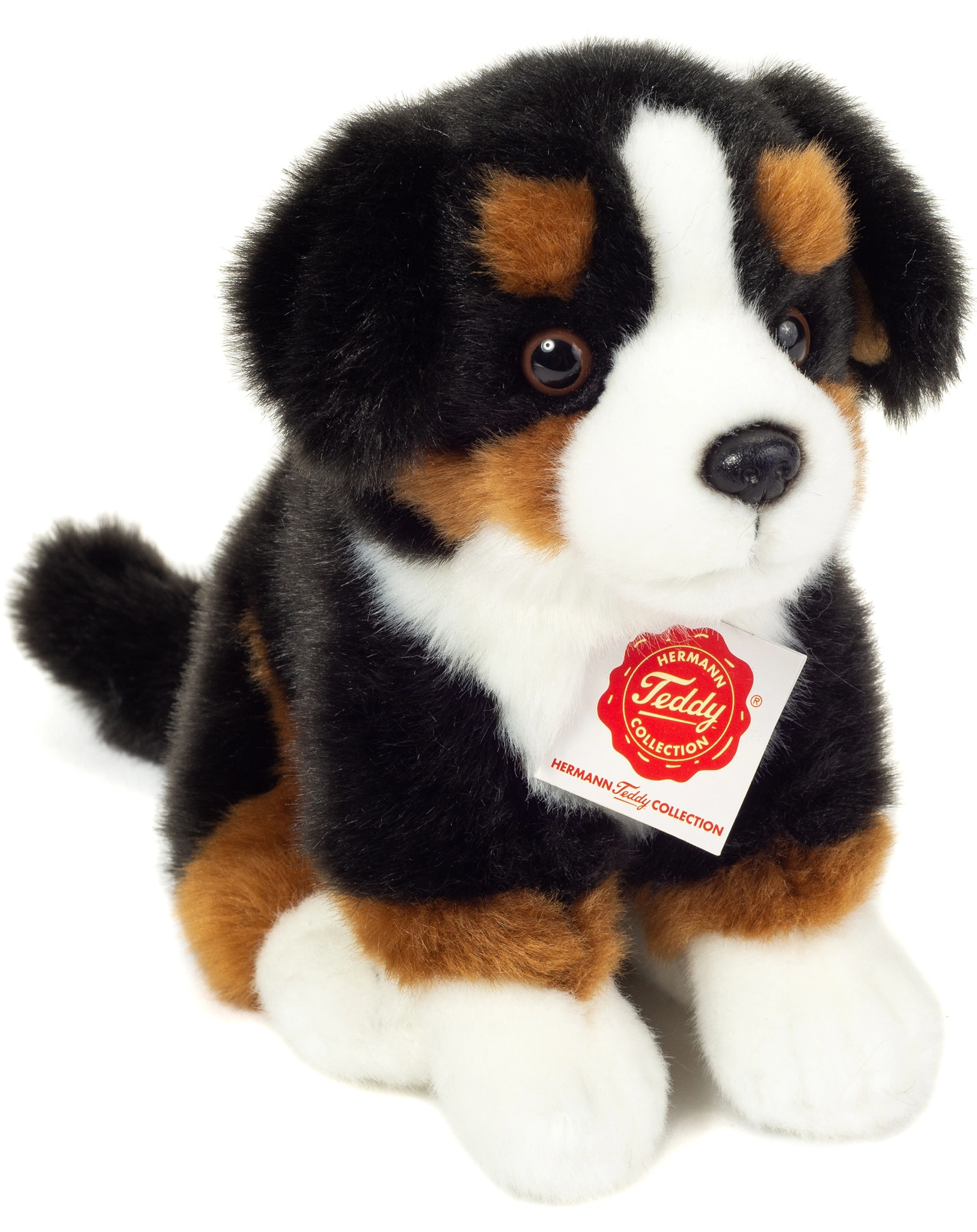 Kuscheltier BERNER SENNENHUND (21 cm) sitzend in schwarz/braun